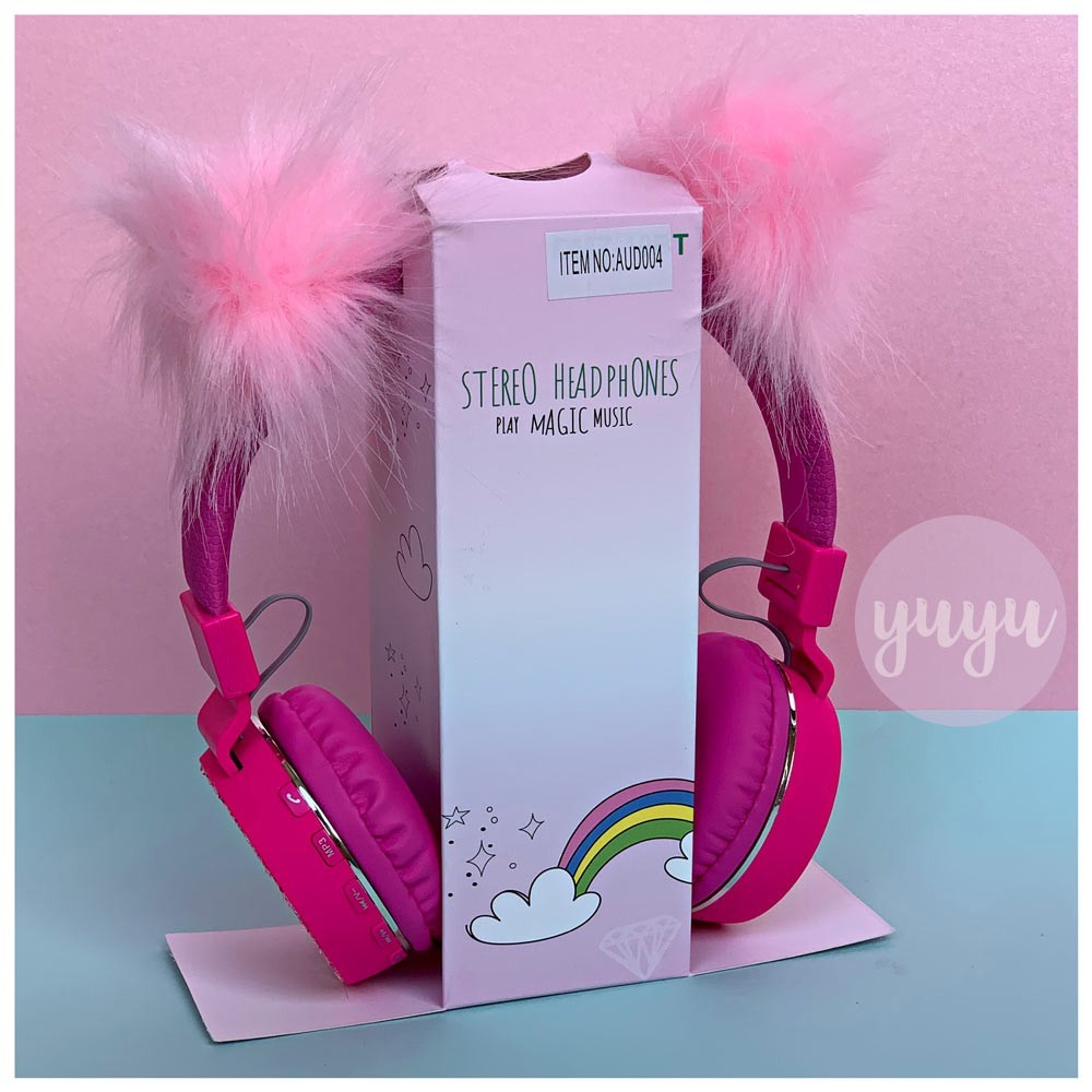 yuyuforyou AUDIFONOS INALAMBRICOS ROSADOS