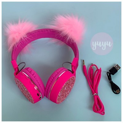 yuyuforyou AUDIFONOS INALAMBRICOS ROSADOS