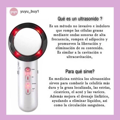 YUYU FOR YOU ULTRASONIDO 3 EN 1 CON ELECTROESTIMULACIÓN Y RAYOS INFRARROJOS MSC104