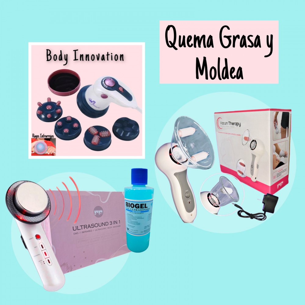 Quema Grasa y Moldea con Body Innovation, Vacumterapia y Ultrasonido (incluye gel)